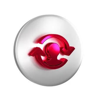 Red Human resources icon isolated on transparent background. Concept of hum.. Stock Illustration