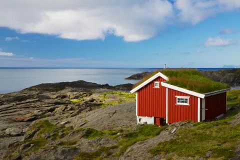 Red hut Stock Photos