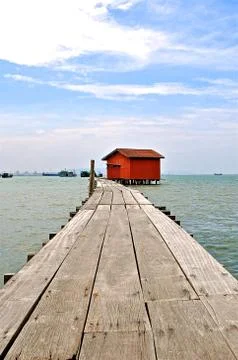 Red hut Stock Photos