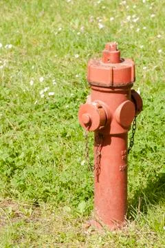 Red hydrant construction Stock-Fotos