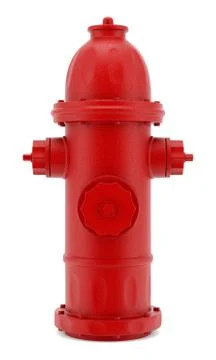 Red hydrant isolated on white background Stock Illustration