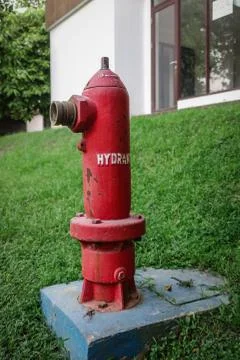 Red hydrant pump Stock Photos