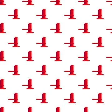 Red hydraulic bottle jack pattern creating seamless background Illustrazione stock