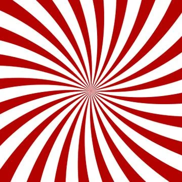 Red Hypnosis Spiral Pattern. Optical illusion. Vector Illustrazione stock