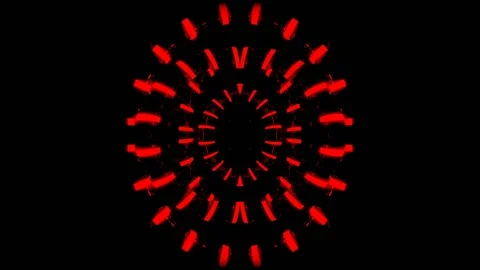 Red Hypnotic Circles 库存影片 193395893