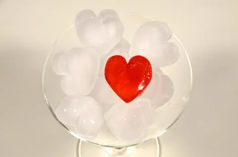 Red ice cube Stock Photos