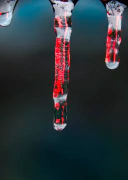 Red Icicles Stock Photos