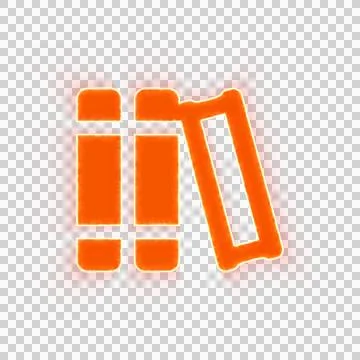 Red icon books with iridescent fire stripe. Sharp alpha channel border. Stock Illustration