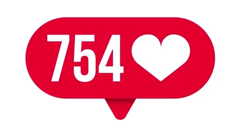 Red Icon Like Counter Notification animation. Stock Footage 150498431