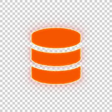 Red icon database with iridescent fire stripe. Sharp alpha channel border. Stock Illustration