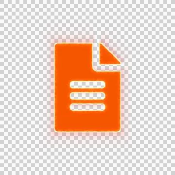 Red icon file text with iridescent fire stripe. Sharp alpha channel border. Stock Illustration