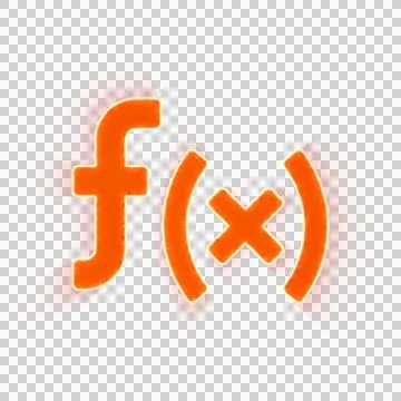 Red icon function with iridescent fire stripe. Sharp alpha channel border. Stock Illustration