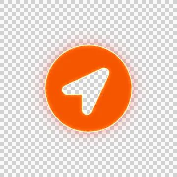 Red icon location circle with iridescent fire stripe. Sharp alpha channel 스톡 일러스트