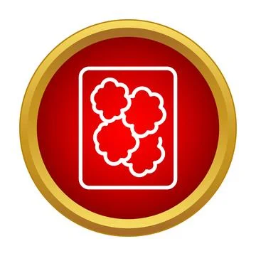 Red icon presenting cloud group weather forecast symbol Stock Illustration