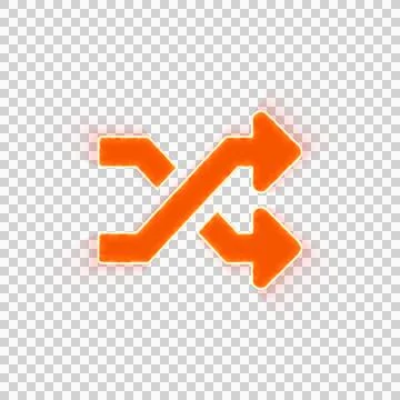 Red icon random with iridescent fire stripe. Sharp alpha channel border. Stock Illustration