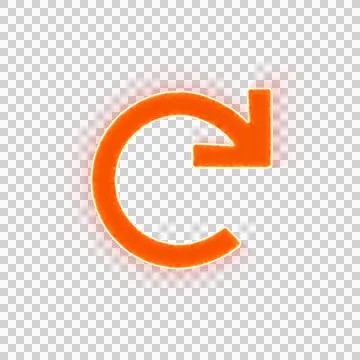 Red icon redo with iridescent fire stripe. Sharp alpha channel border. Stock Illustration