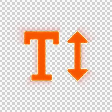 Red icon text height with iridescent fire stripe. Sharp alpha channel border. Stock Illustration