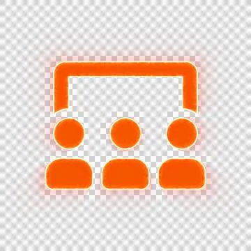 Red icon users class with iridescent fire stripe. Sharp alpha channel border. Stock Illustration