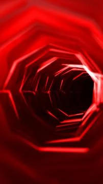 Red illuminated tunne Stockillustratie