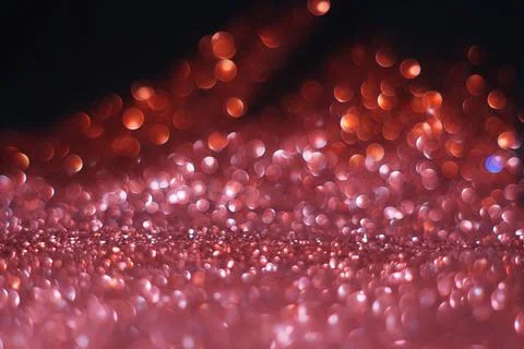 Red image of glitter on black background Stock Photos