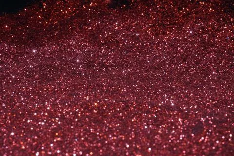 Red image of glitter on black background and beautiful bokeh Stock Photos
