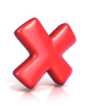 Red incorrect check mark Illustrazione stock