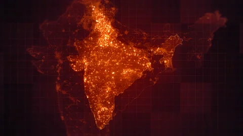 Red India Global Loop Stock Footage 86938763