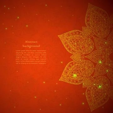 Red indian ornament Stock Illustration