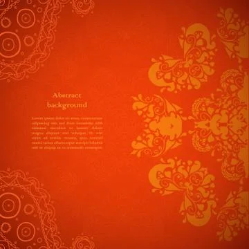 Red indian ornament Stock Illustration