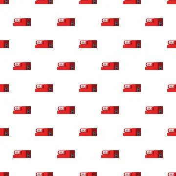 Red industrial building pattern illustrating business construction Illustrazione stock