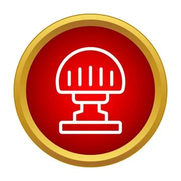 Red industrial control valve or button icon Illustrazione stock