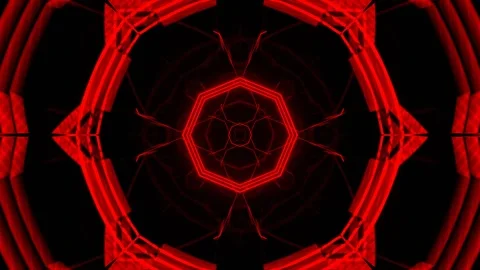 Red Infinite Neon Geometric Abstraction Background VJ Loop in 4K Stock-Footage 328357571