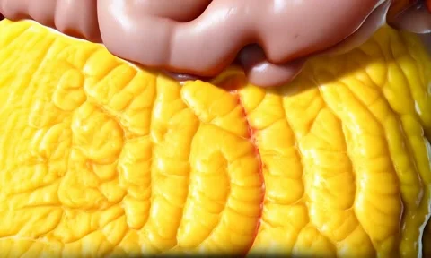 Red inflammation of visceral fat Stock Footage 285117473
