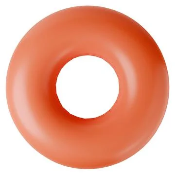 Red Inflatable circle on isolated background. 3d render. Stock Illustration