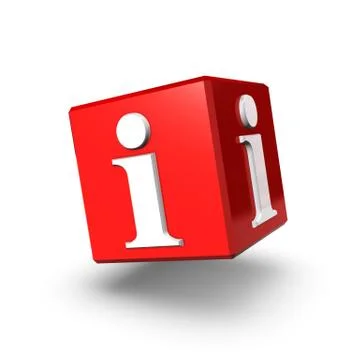 Red info box backward Stock Illustration