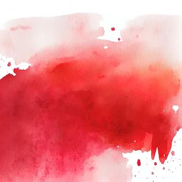 Red water color splash on white paper Stock Illustration by