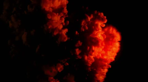 Red ink ascending from the left side like in a big explosion Stock Footage 42901147