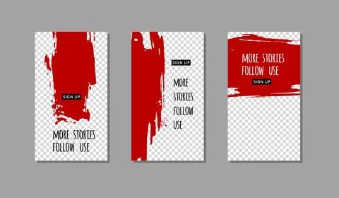 Red ink brush stroke on white background. Stock Illustration