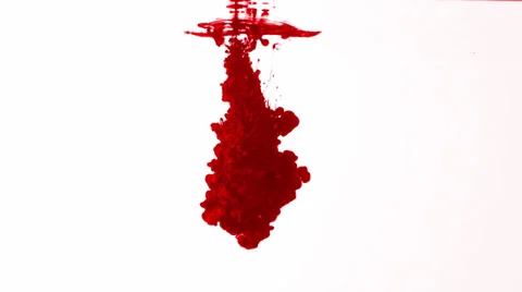 Red Ink Drop 스톡 동영상 32374230