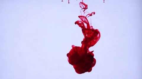 Red Ink Drop Stockbeeldmateriaal 50969016