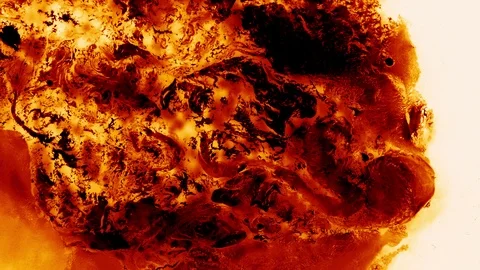 Red ink drop turns to lava Stock Footage 89906553