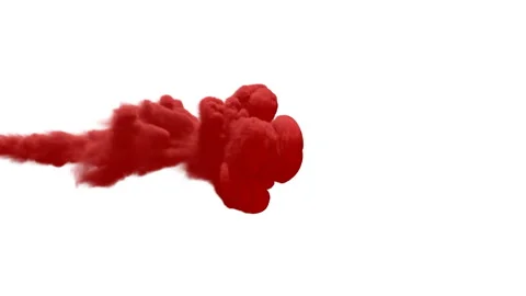 Red ink drops with alpha masks Stock Footage 124277512