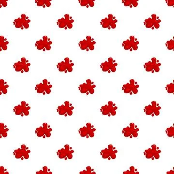 Red ink paint splatter seamless pattern background Illustrazione stock