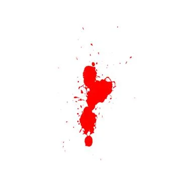Red ink splatter brush background Stock Illustration