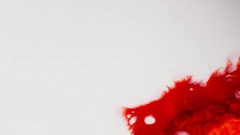 Red Ink Splatter Compositing Abstract Slow Motion. Stock Footage 317301116