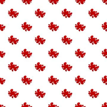 Red ink splatters creating seamless liquid texture pattern Stock Illustration