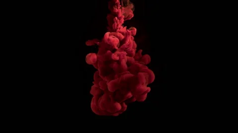 Red ink spreading underwater 库存影片 45797197