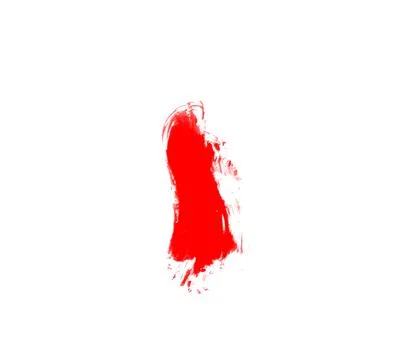 Red ink stroke brush isolated on white background Stock Illustration