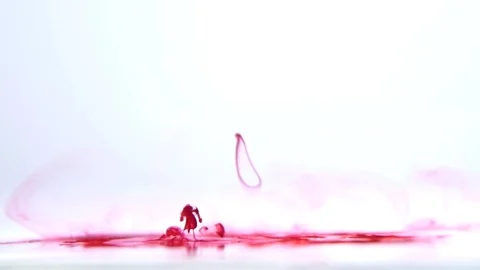 Red Ink In Water abstract 動画素材 74595035