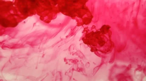 Red ink in water Stock Footage 12568885